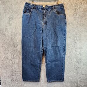 Scandia Woods Jeans Mens 40 M Blue Denim Cotton Mid Rise Straight Leg 5 Pockets